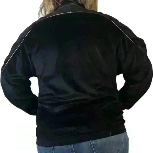 Euro Joy Vintage Velvet Velour Black Jacket Embroidered Gold Stars Size Small - Picture 5 of 8